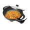 Brentwood 13" Black Nonstick Flat Bottom Electric Wok Skillet with Vented Glass Lid